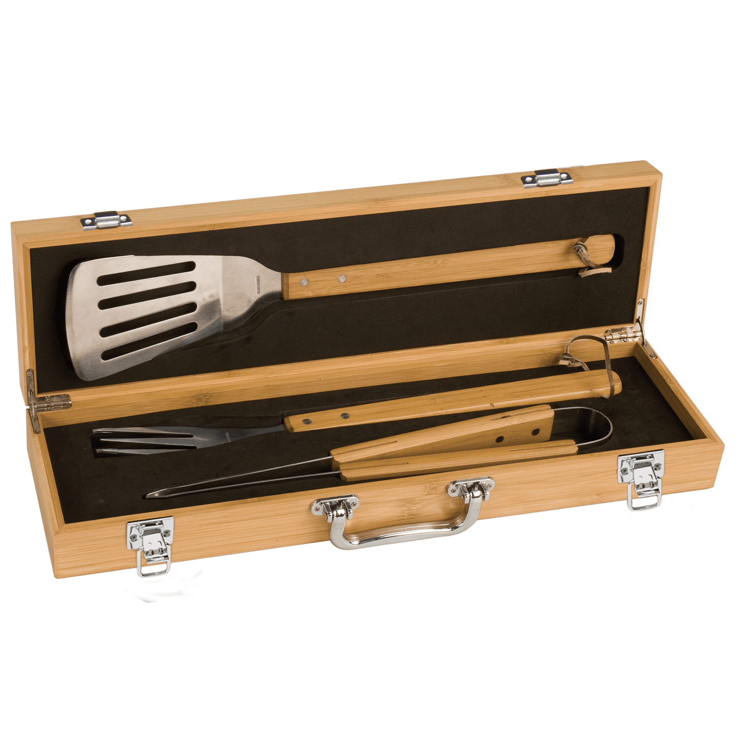Bbq tool set with Bamboo Case